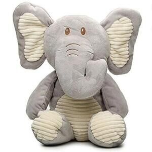 KellyToy Kelly Baby Elephant Plush Rattle 19” Stuffed Animal Soft Toy Baby Gift